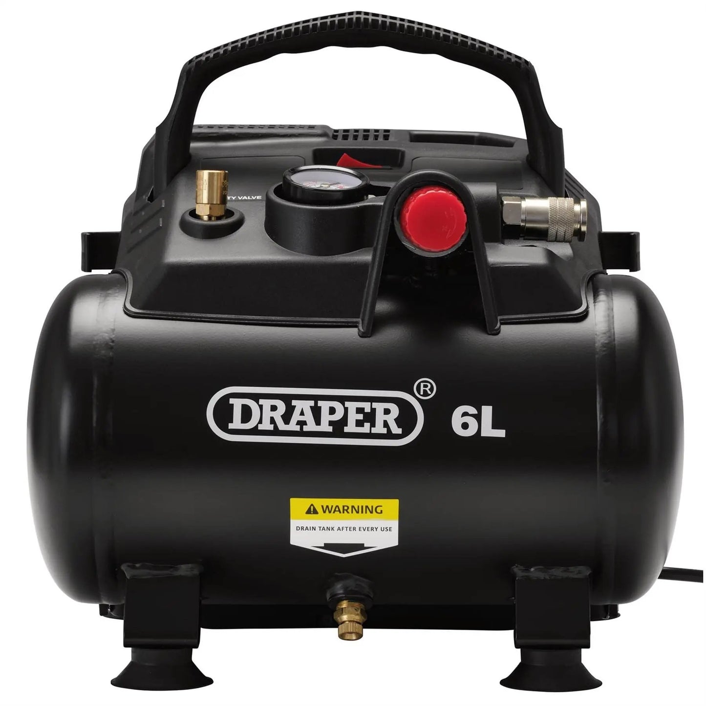 Draper 02115 6L Oil-Free Air Compressor 1.2kW/1.5hp Draper