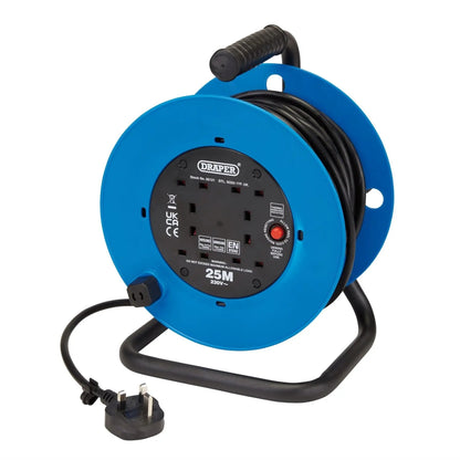 Draper 02121 230V Four Socket Industrial Cable Reel 25m Draper