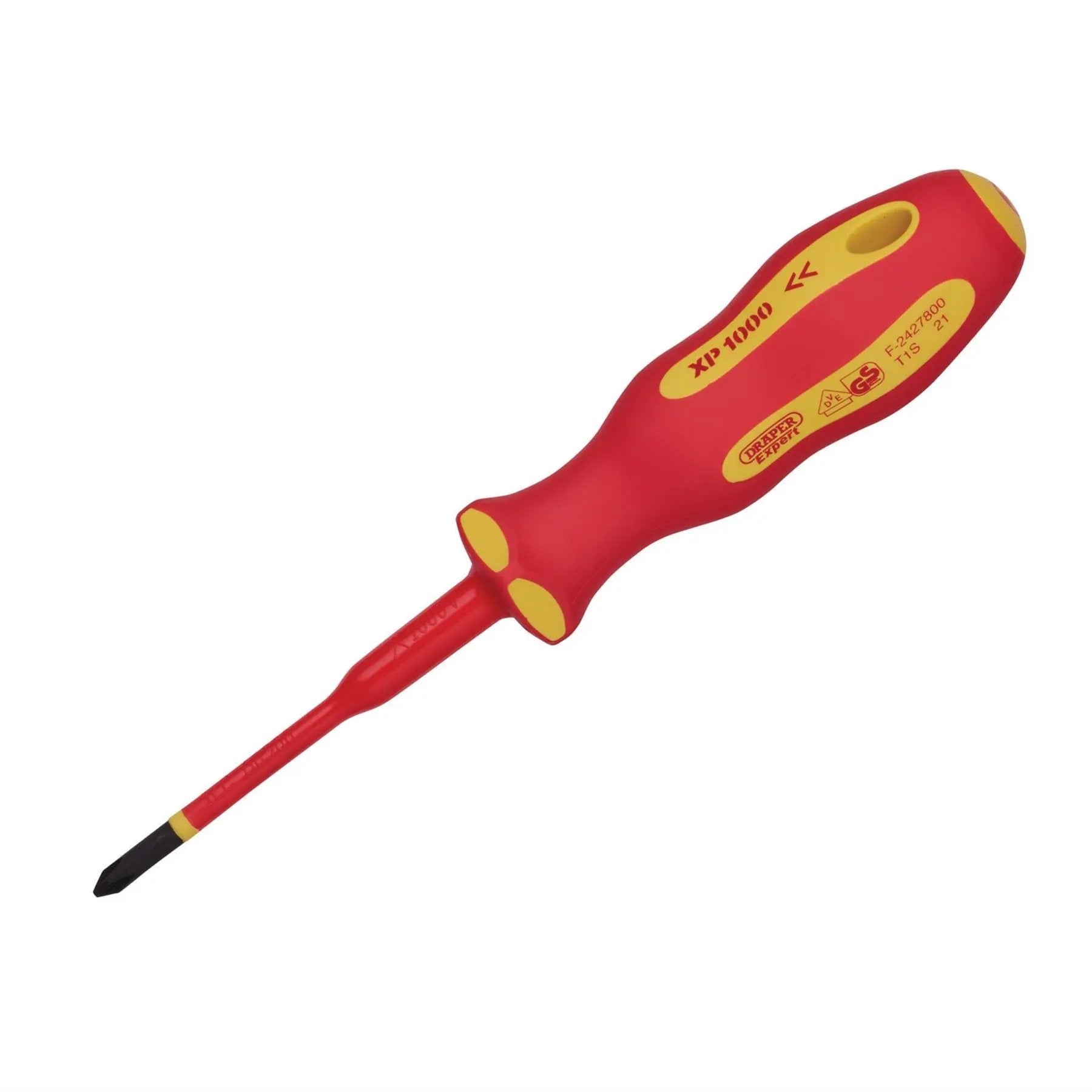 Draper 02163 XP1000® VDE Slimline Cross Slot Screwdriver No.1 x 80mm Draper
