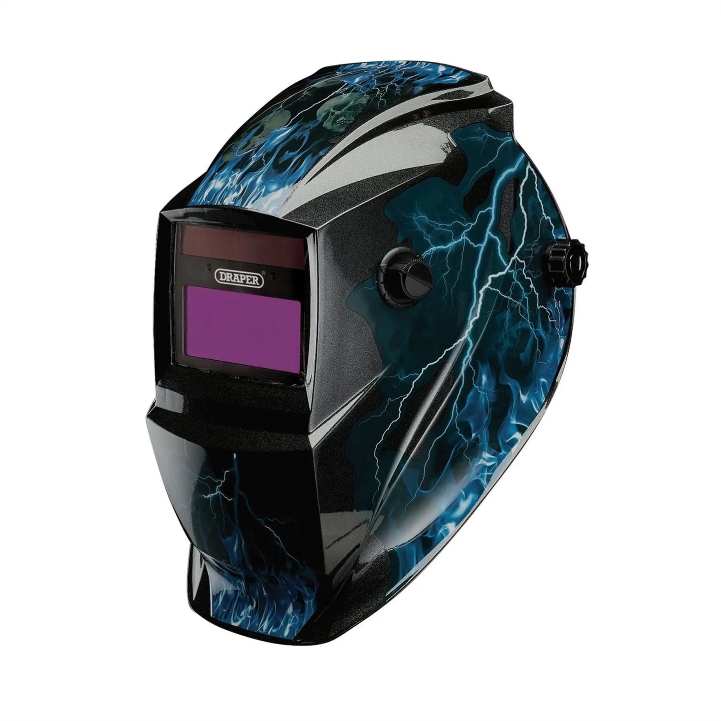 Draper 02514 Auto-Darkening Welding Helmet Blue Skull Draper