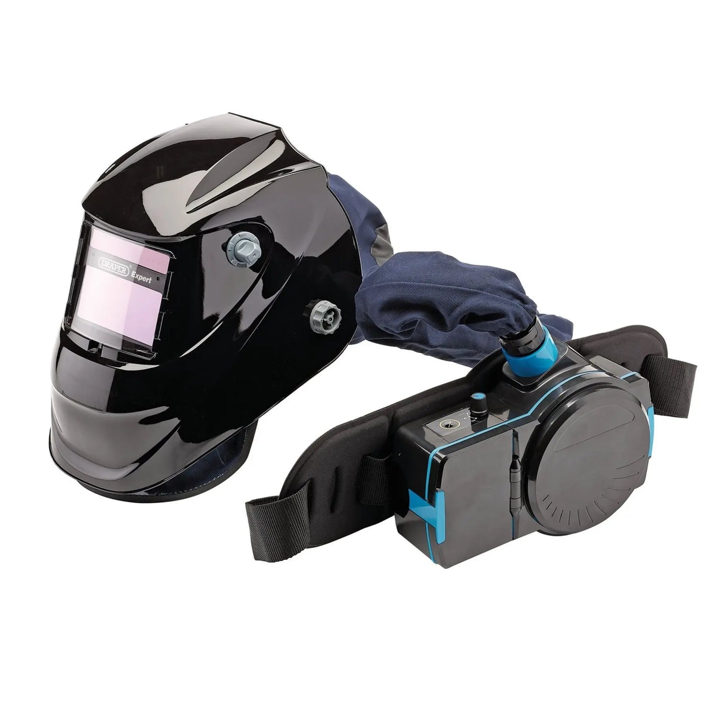 Draper 02518 Expert Air-Fed PAPR Auto-Darkening Welding Helmet Black Draper