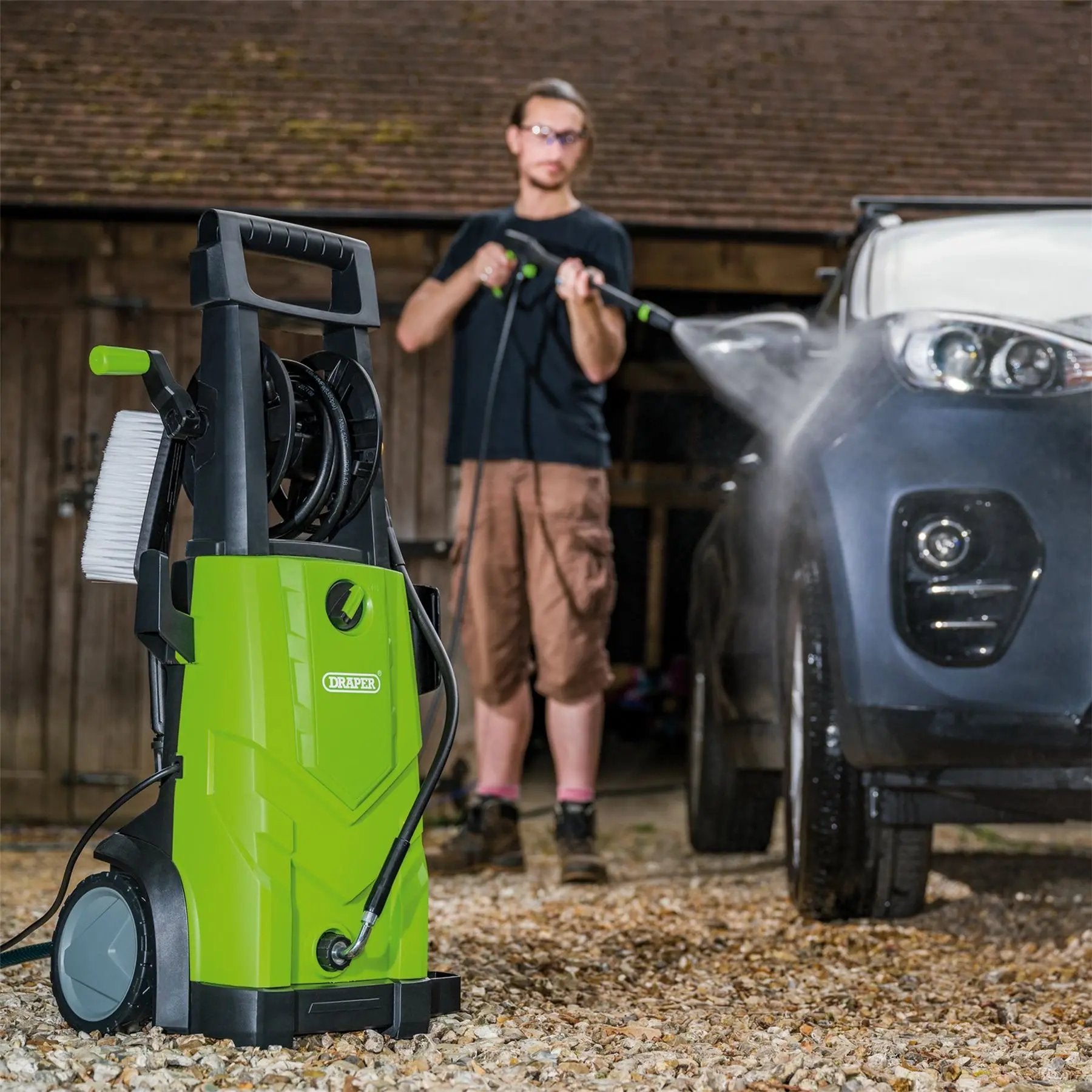 Draper 03095 230V Pressure Washer 2200W 165Bar Green Draper