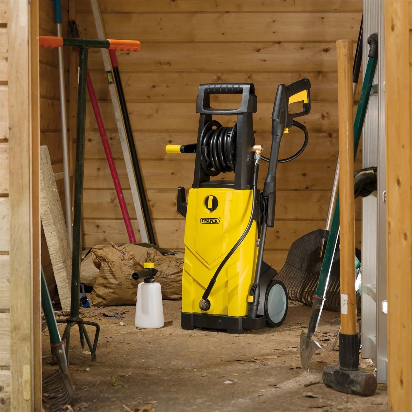 Draper 03096 230V Pressure Washer 2200W 165Bar Yellow Draper