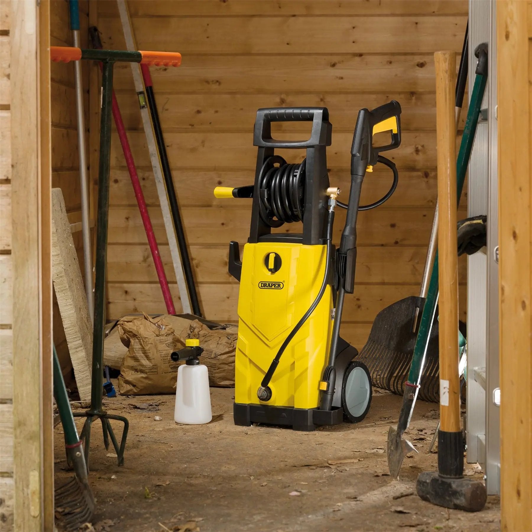 Draper 03096 230V Pressure Washer 2200W 165Bar Yellow Draper