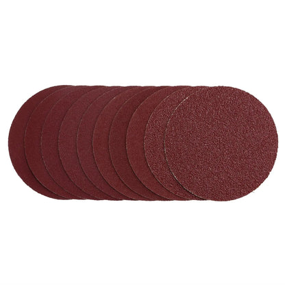Draper 03158 Sanding Discs 125mm Hook & Loop Assorted Grit - 40G 80G 120G 240G Pack of 10 Draper