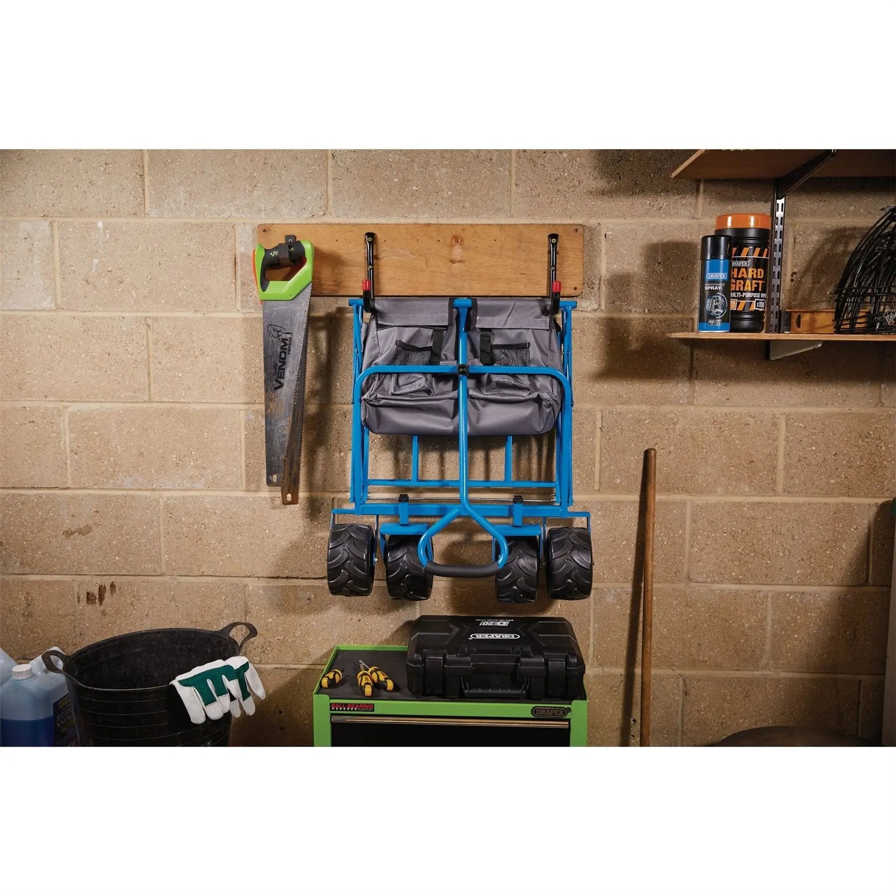 Draper 03217 Foldable Cart with Large Wheels 80kg Draper