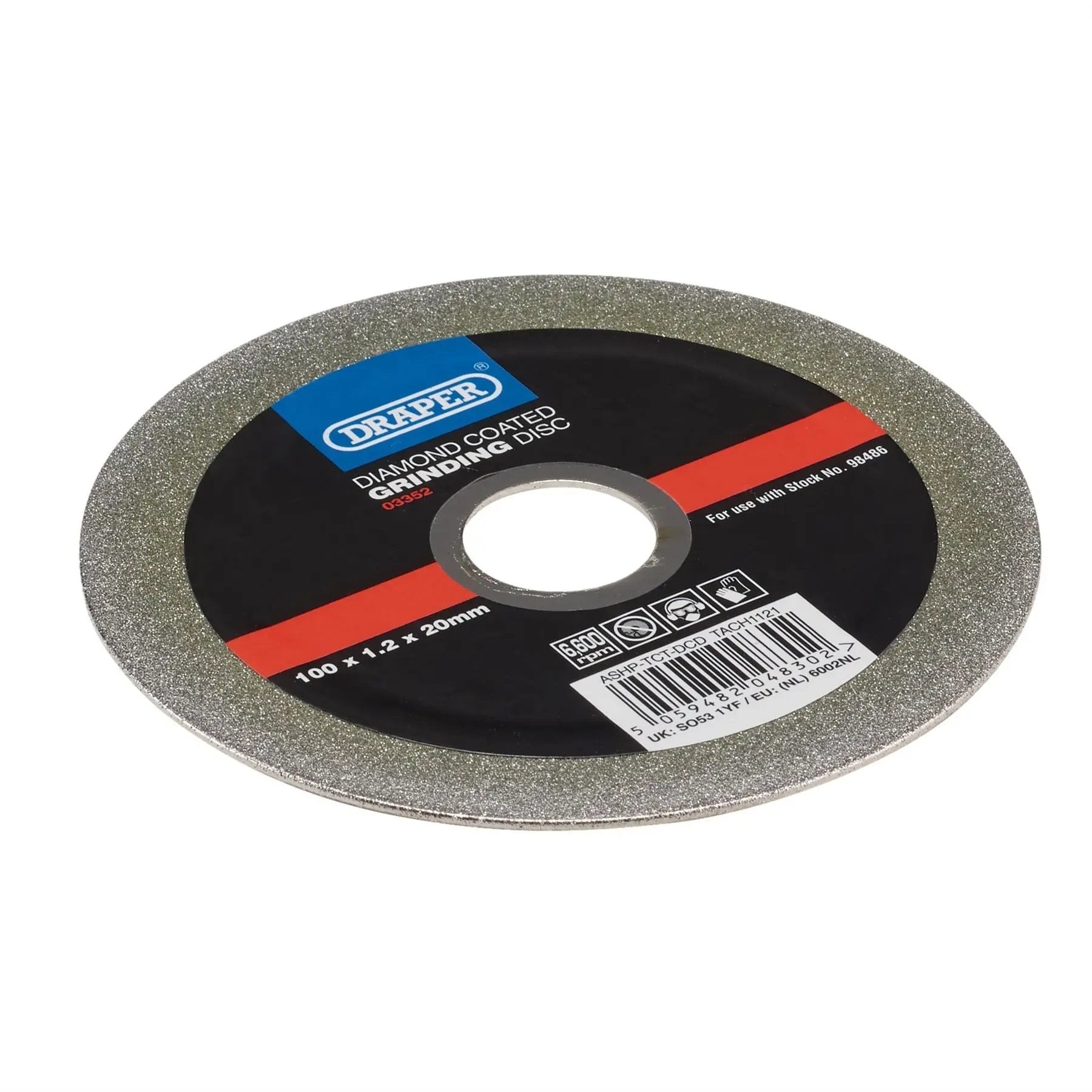 Draper 03352 Diamond-Coated Grinding Disc 100 x 1.2 x 20mm Draper