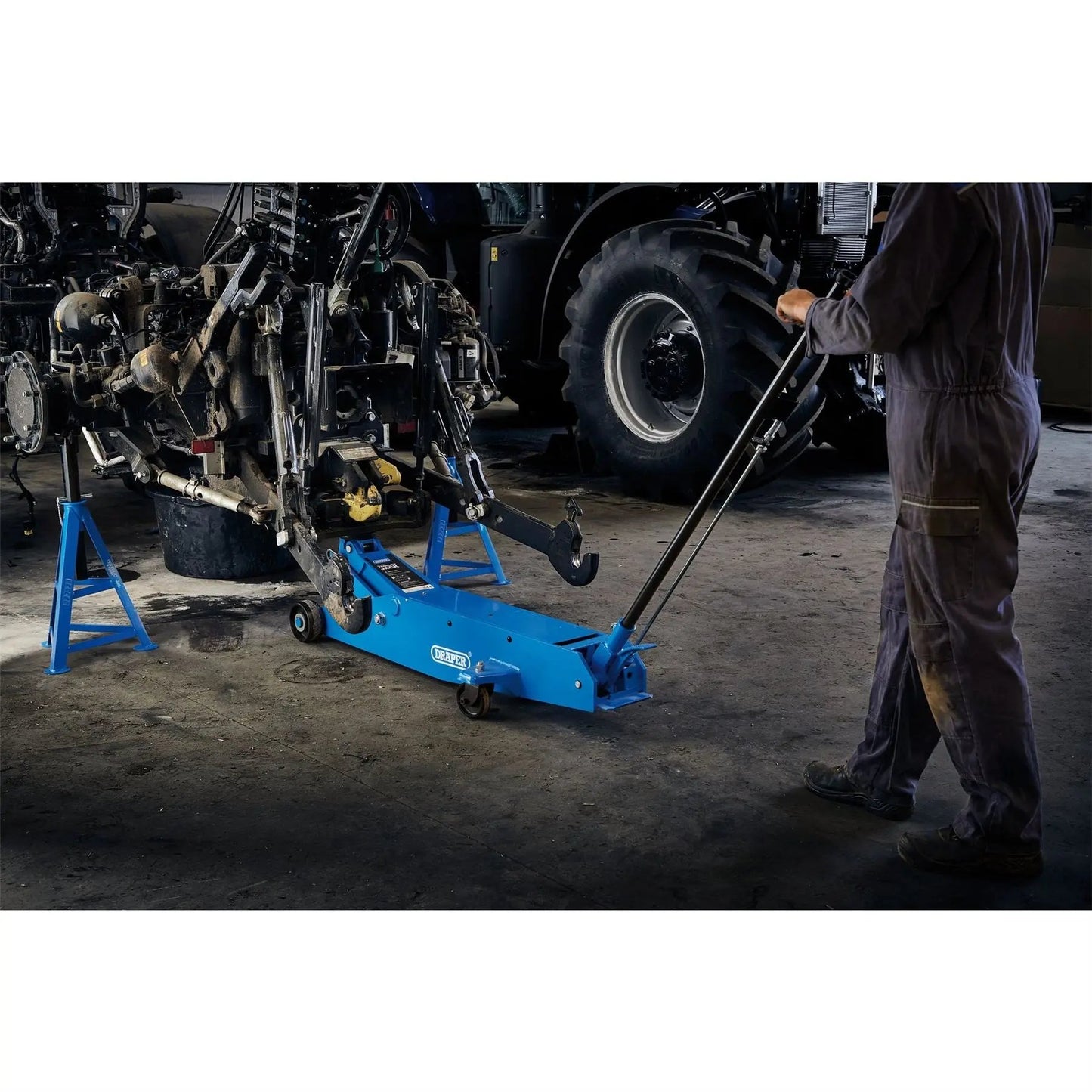 Draper 03494 Long Chassis Trolley Jack 10 Tonne Draper