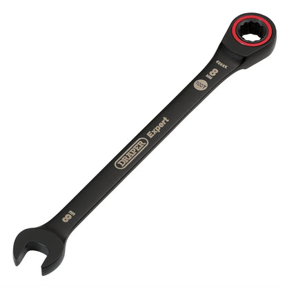 Draper 03879 Expert HI-TORQ® Metric Ratchet Combination Spanner 8mm Black Draper