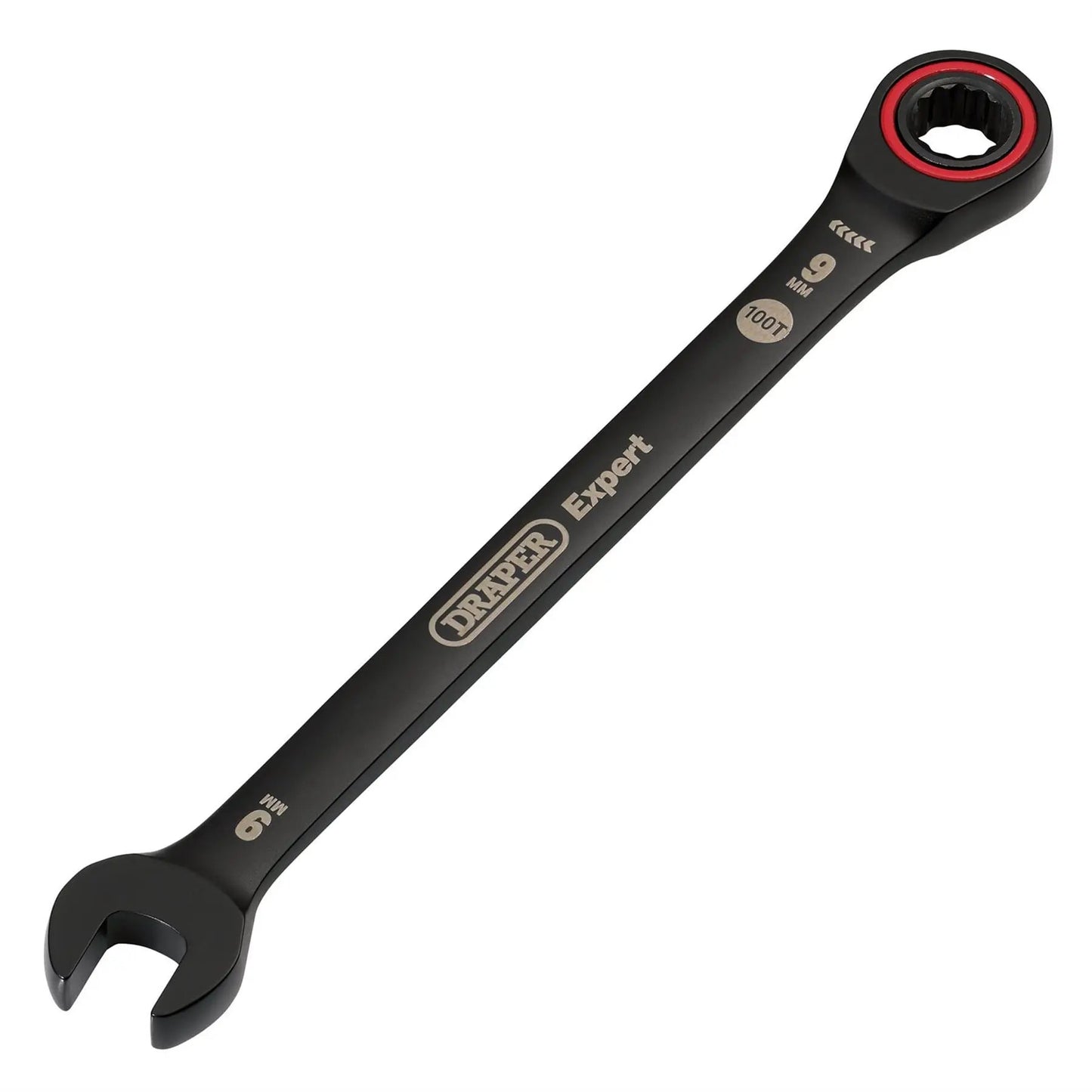 Draper 03880 Expert HI-TORQ® Metric Ratchet Combination Spanner 9mm Black Draper