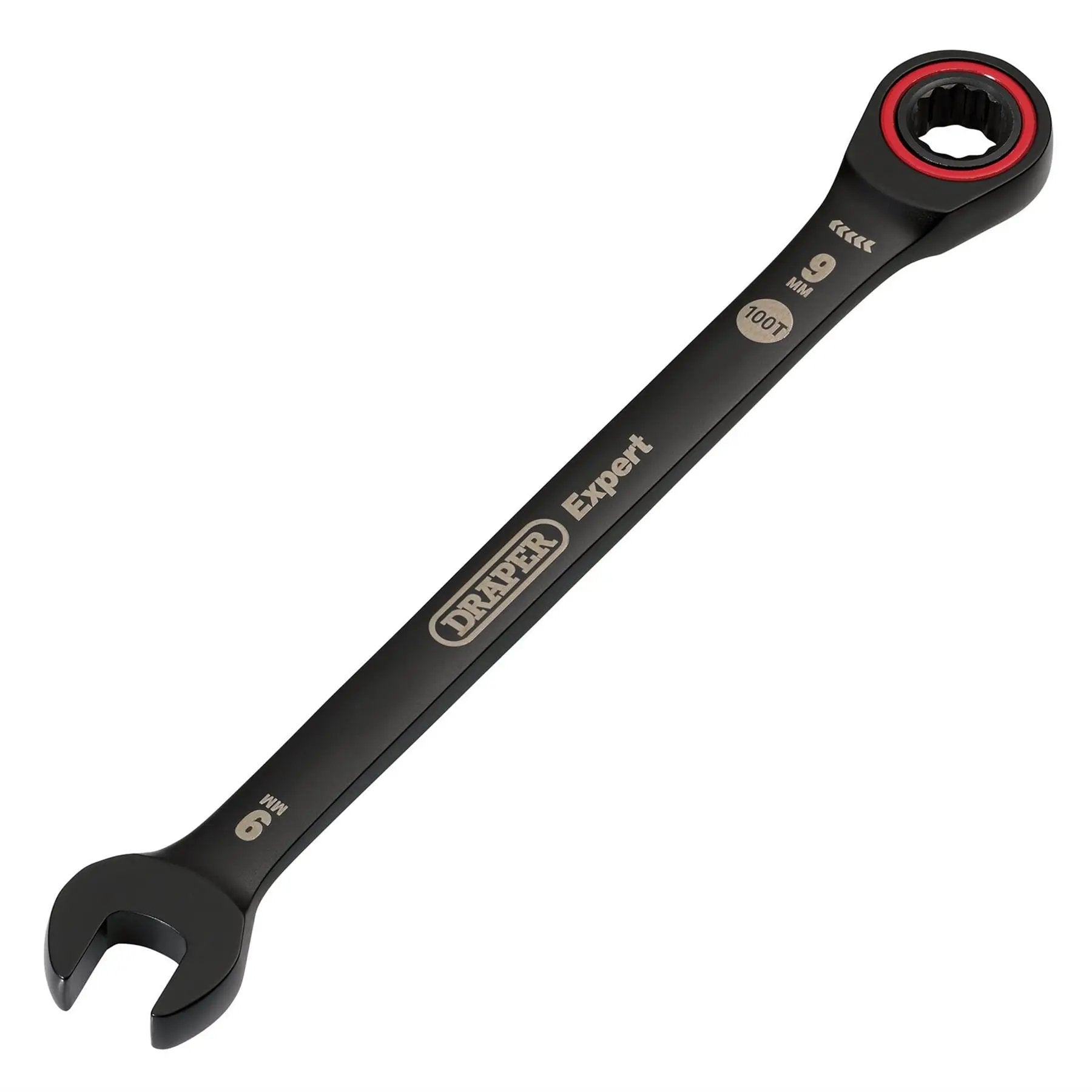 Draper 03880 Expert HI-TORQ® Metric Ratchet Combination Spanner 9mm Black Draper
