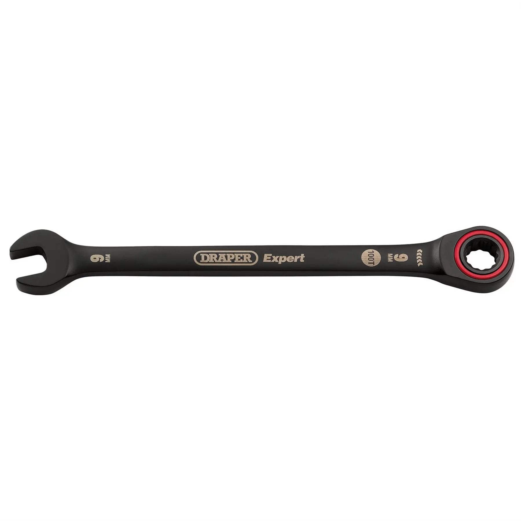 Draper 03880 Expert HI-TORQ® Metric Ratchet Combination Spanner 9mm Black Draper