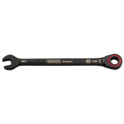 Draper 03880 Expert HI-TORQ® Metric Ratchet Combination Spanner 9mm Black Draper