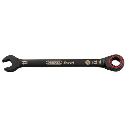 Draper 03882 Expert HI-TORQ® Metric Ratchet Combination Spanner 11mm Black Draper