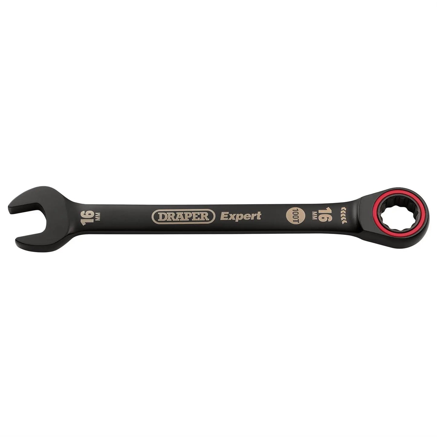 Draper 03889 Expert HI-TORQ® Metric Ratchet Combination Spanner 16mm Black Draper