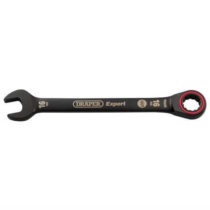 Draper 03889 Expert HI-TORQ® Metric Ratchet Combination Spanner 16mm Black Draper