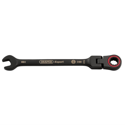 Draper 03914 Expert HI-TORQ® Metric Flexible Head Ratchet Combination Spanner 8mm Black Draper