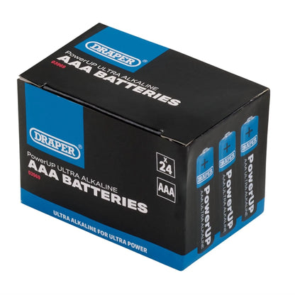 Draper 03969 PowerUP Ultra Alkaline AAA Batteries Pack of 24 Draper