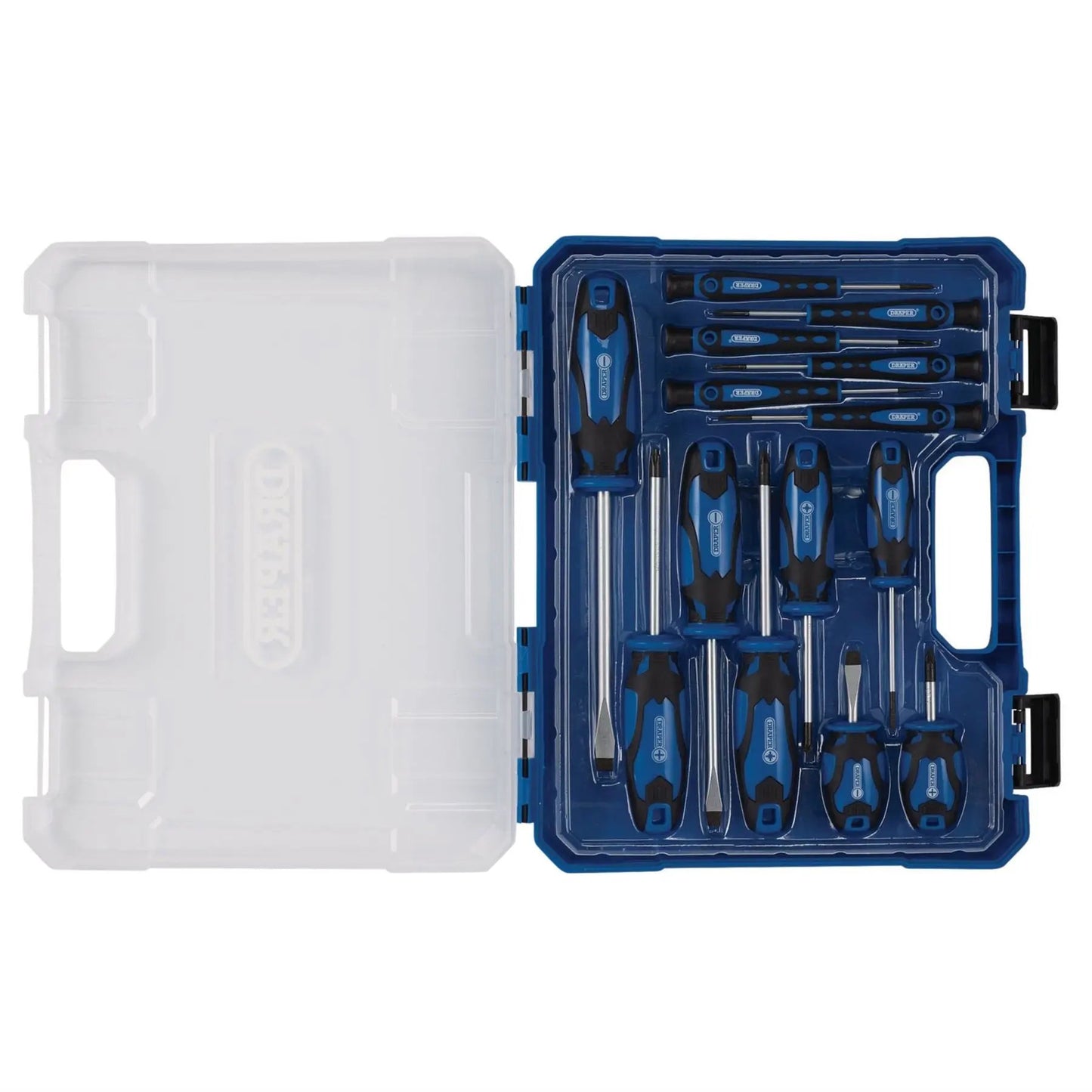 Draper 03984 Screwdriver Set with Case Blue 14 Piece Draper
