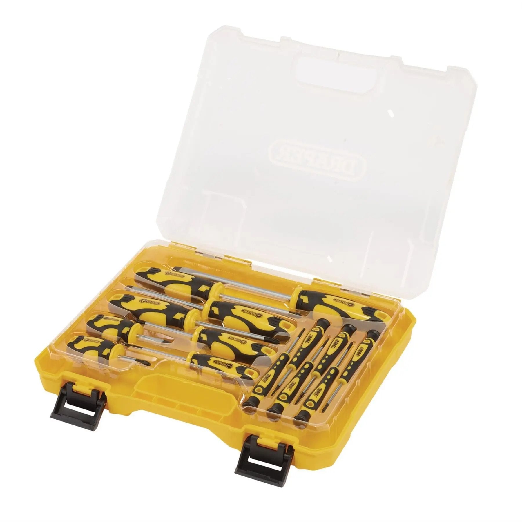 Draper 03988 Screwdriver Set with Case Yellow 14 Piece Draper