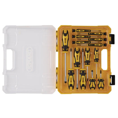 Draper 03988 Screwdriver Set with Case Yellow 14 Piece Draper