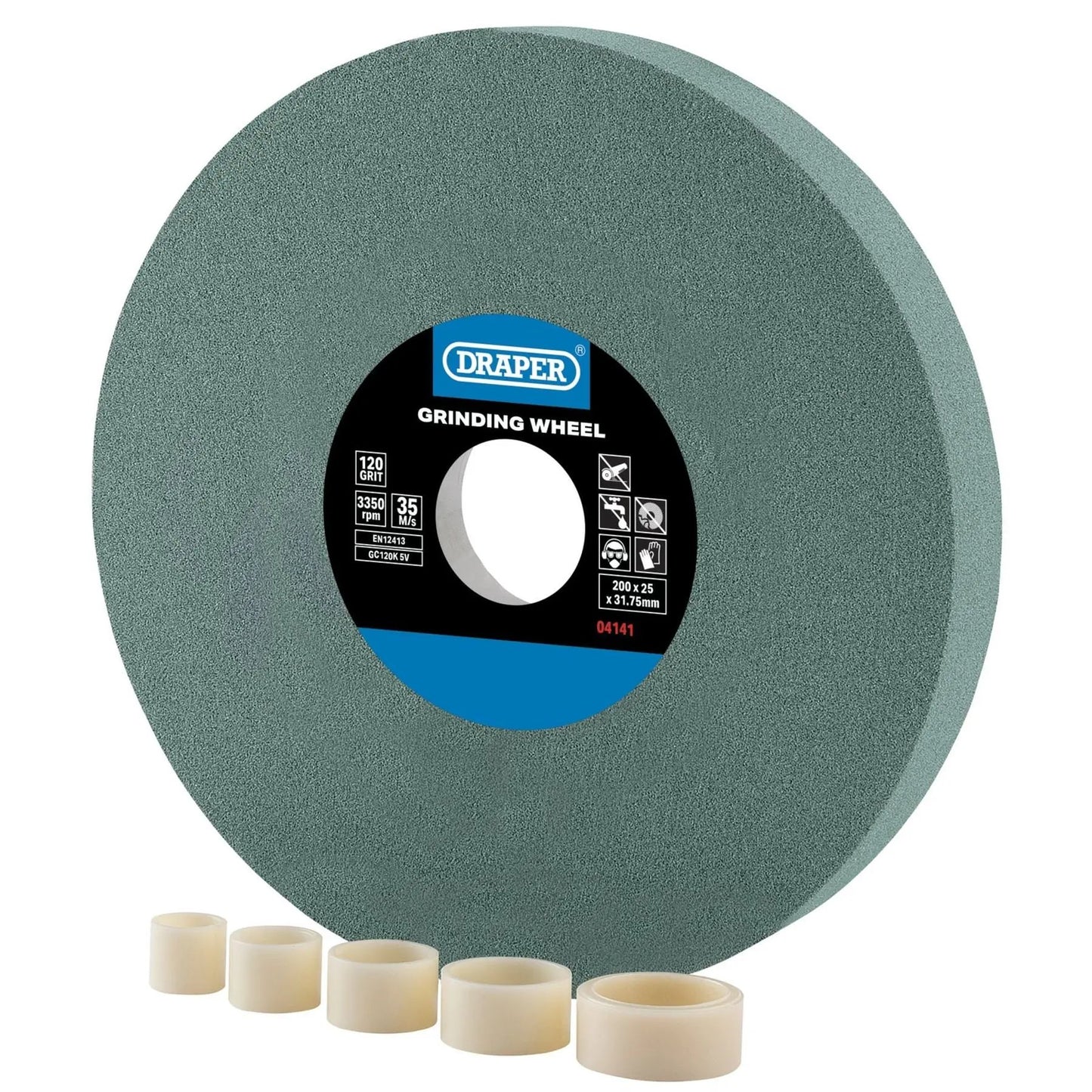 Draper 04141 Silicon Carbide Bench Grinding Wheel 200 x 25mm 120G Draper