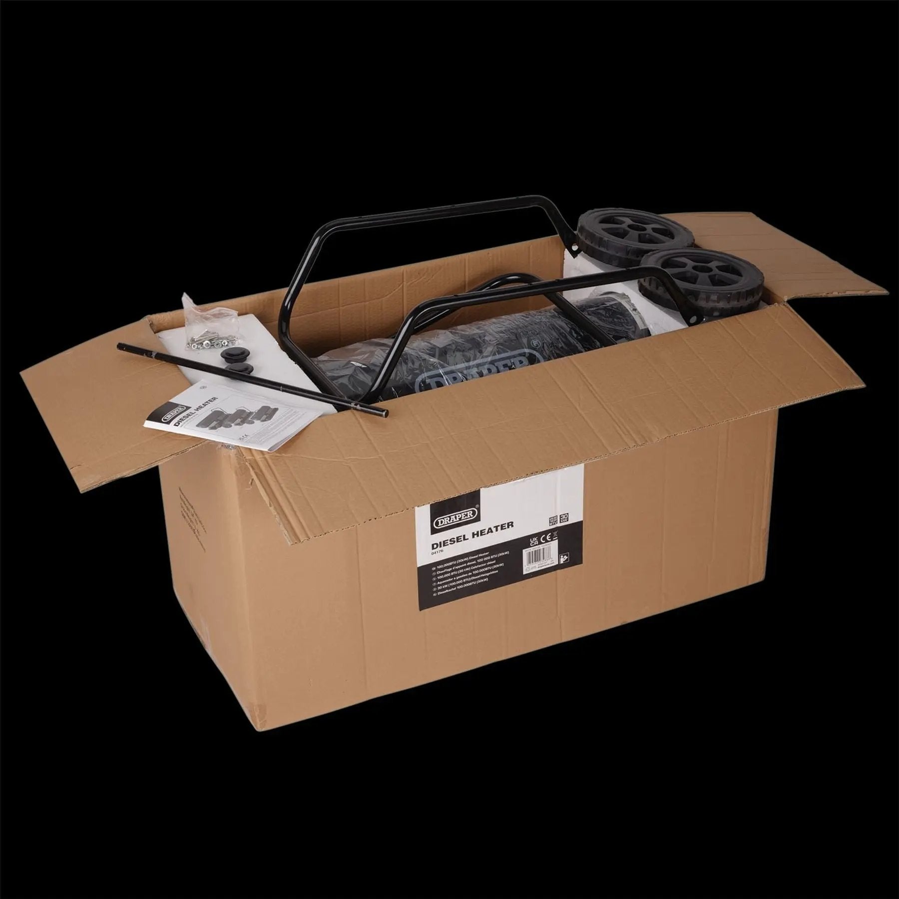 Draper 04175 230V Diesel and Kerosene Space Heater 68250 BTU/20kW Draper