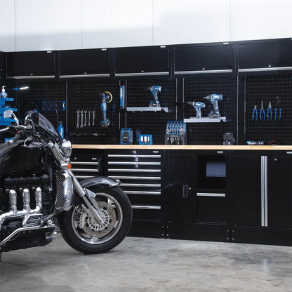 Draper 04390 BUNKER® 25 Piece Modular Storage Combo with Hardwood Worktop 4915mm Draper