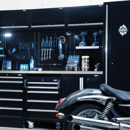 Draper 04402 BUNKER® 16 Piece Modular Storage Combo with Stainless Steel Worktop 3240mm Draper