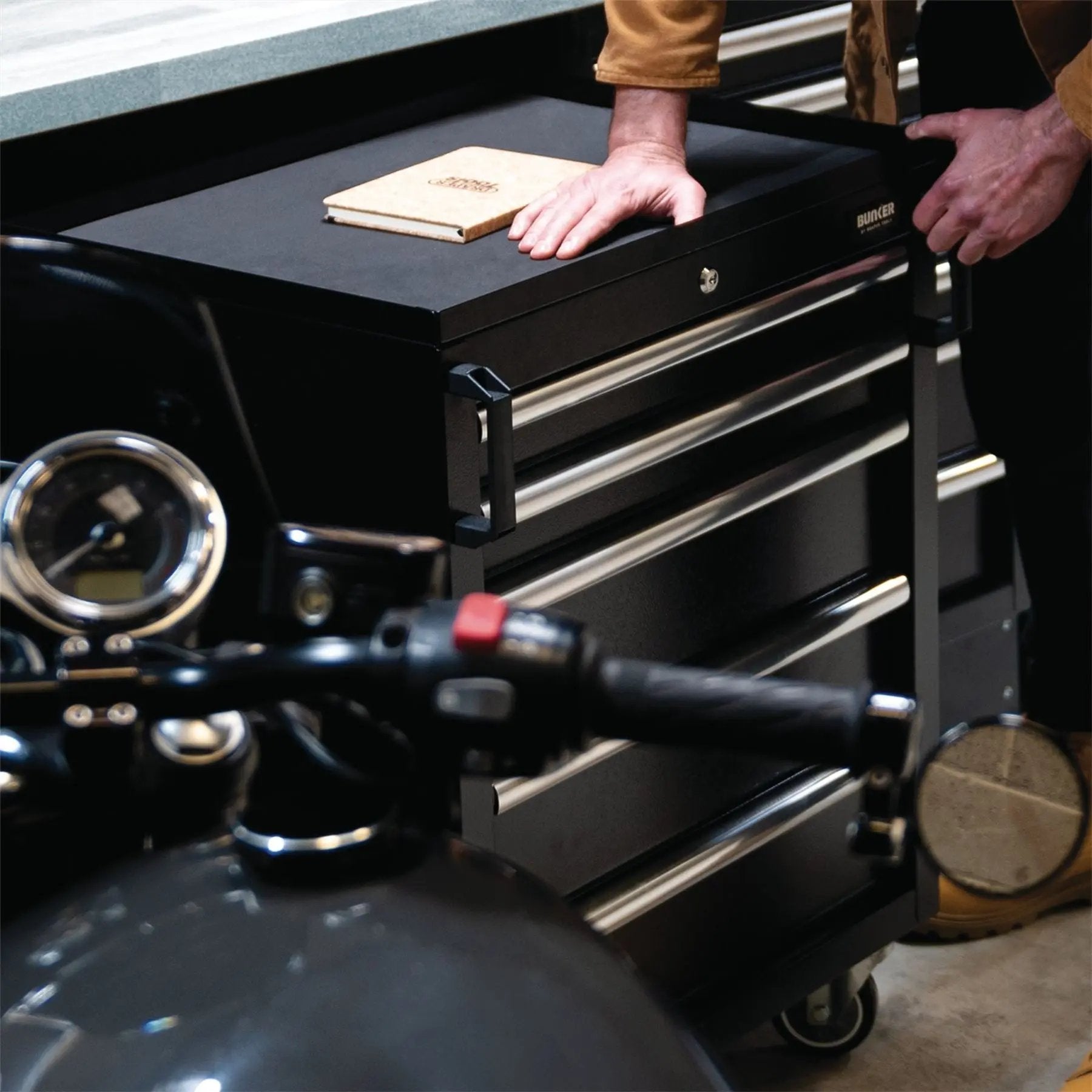 Draper 04415 BUNKER® 14 Piece Modular Storage Combo with Stainless Steel Worktop 2040mm Draper