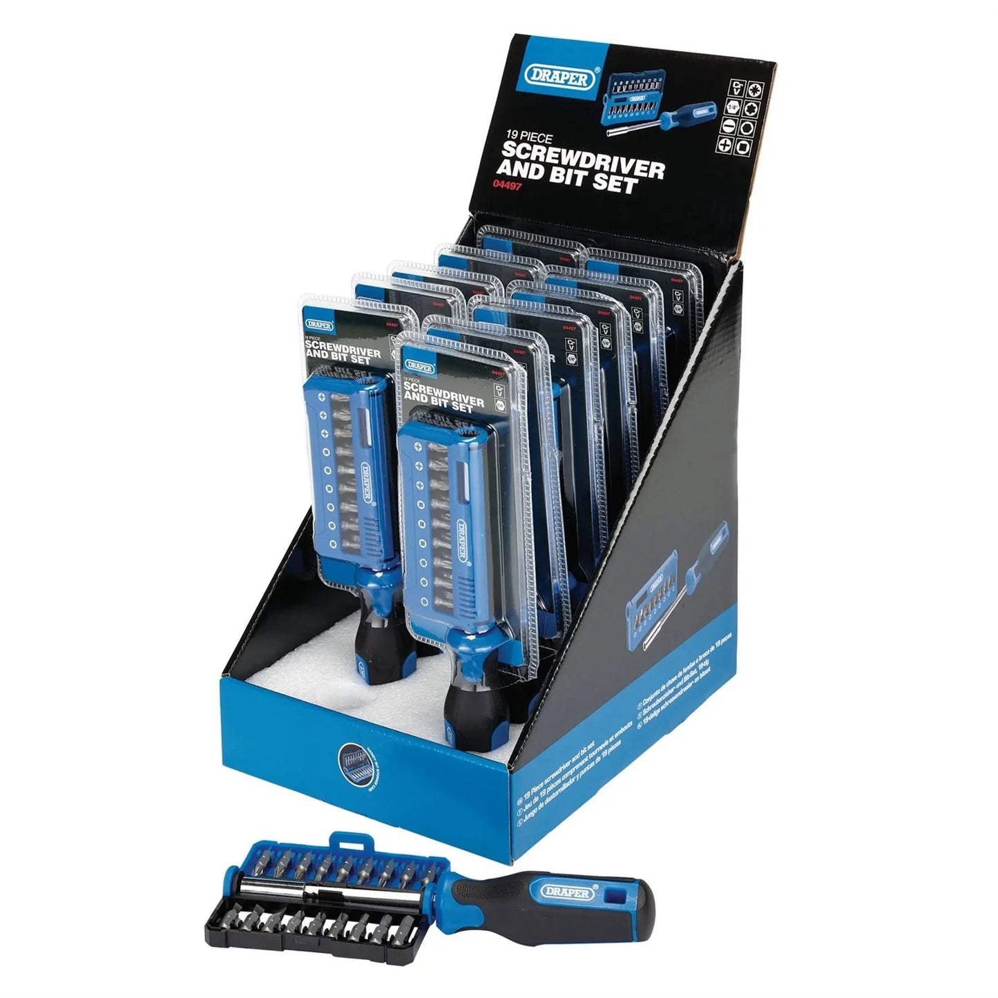 Draper 04497 Screwdriver and Bit Set 19 Piece Draper
