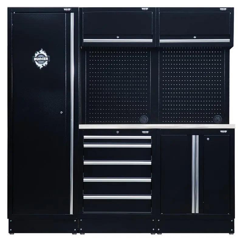 Draper 04503 BUNKER® 11 Piece Modular Storage Combo with Stainless Steel Worktop 1960mm Draper