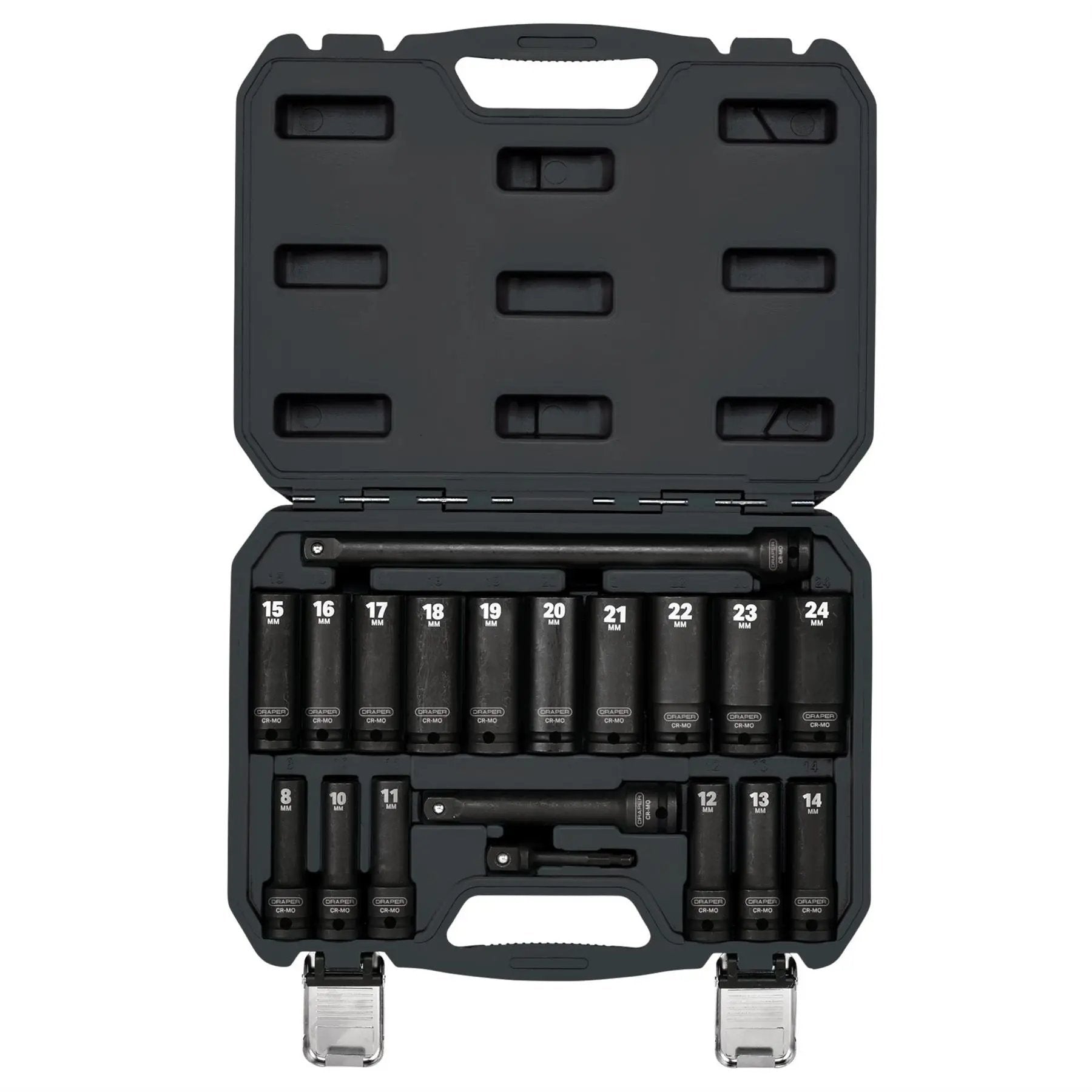 Draper 04577 HI-TORQ® Metric Deep Impact Socket Set 1/2" Sq. Dr. 19 Piece Draper