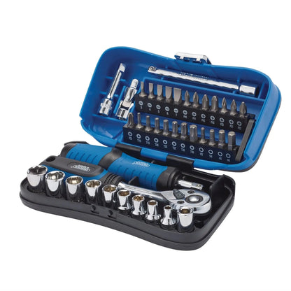 Draper 04713 Expert Socket and Bit Set 1/4" Sq. Dr. 39 Piece Draper