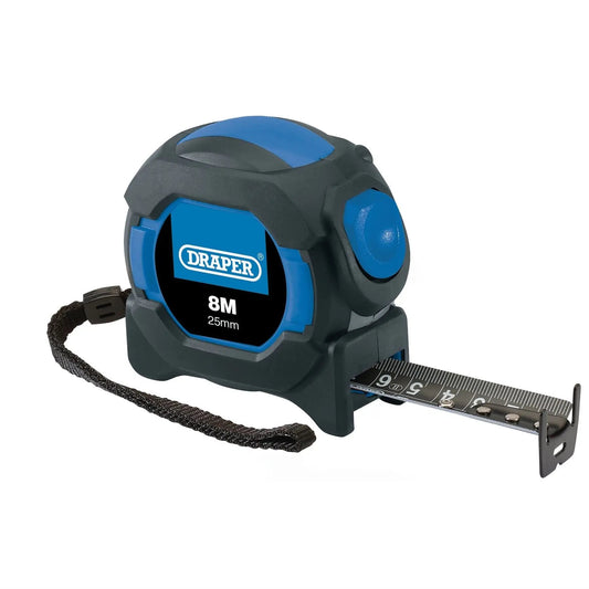 Draper 04771 Auto Lock Measuring Tape 8m/26ft x 25mm Draper