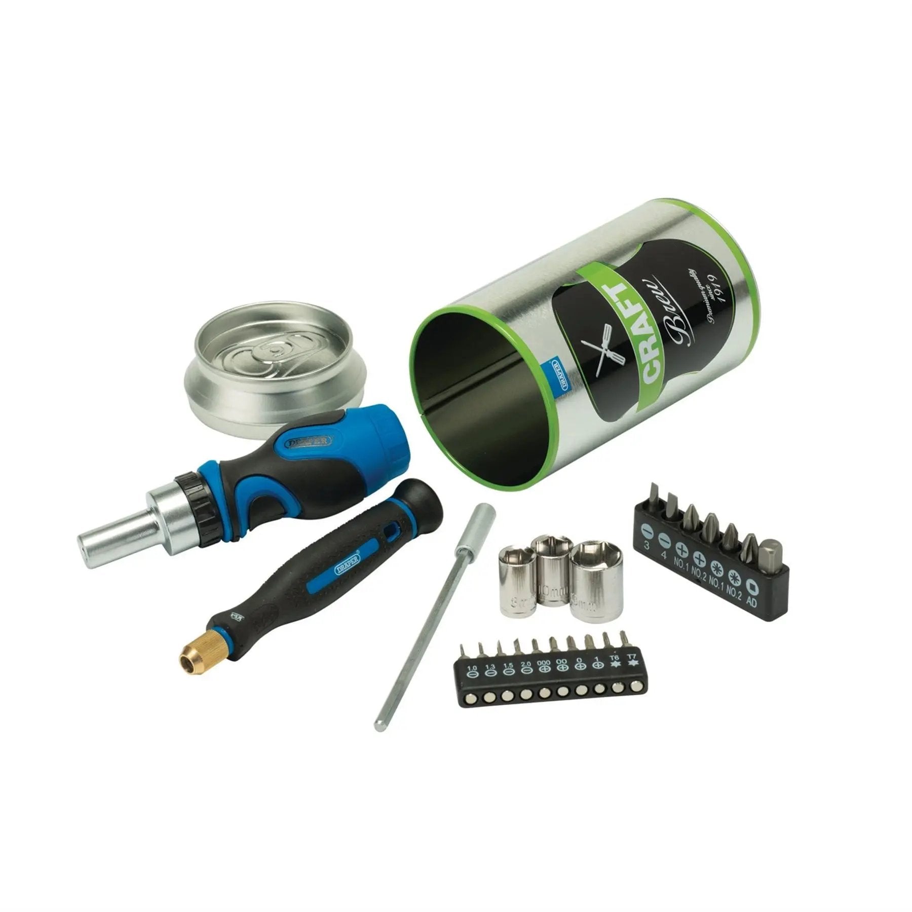 Draper 04775 Stubby Ratchet Screwdriver and Bit Set Special Edition - Craft Brew 23 Piece Draper