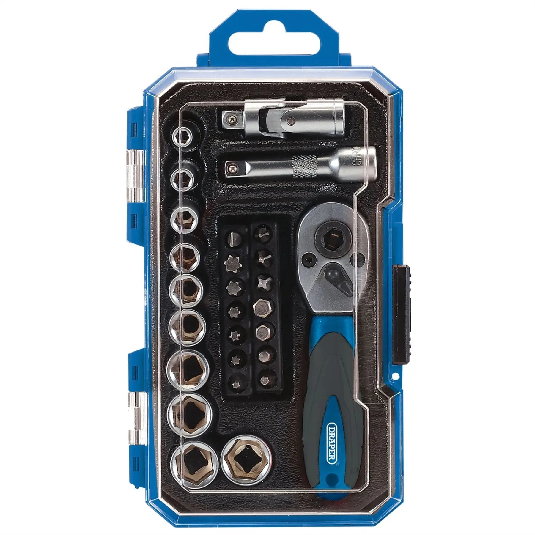 Draper 04778 Metric Socket Set 1/4" Sq. Dr. 27 Piece Draper
