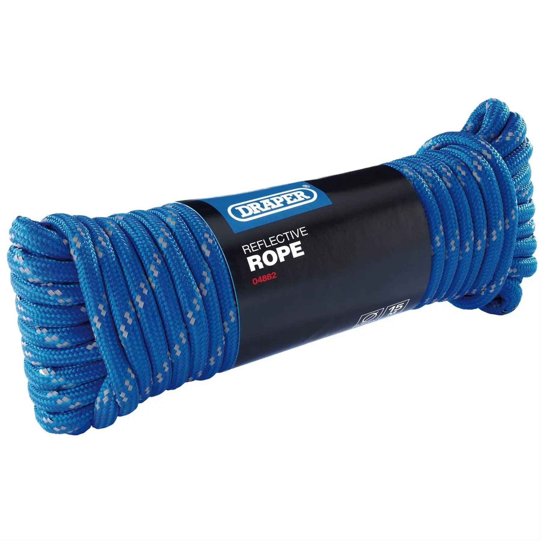 Draper 04882 Reflective Polypropylene Rope 15m x 9mm Draper