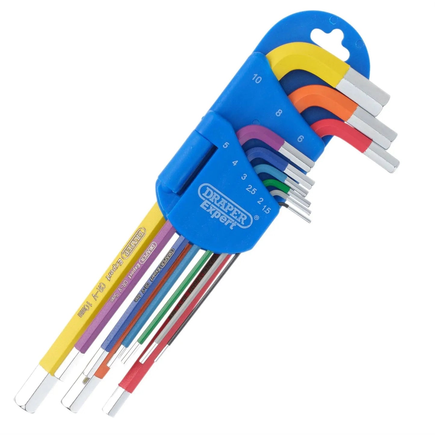 Draper 04905 Expert Metric Long Arm Hex Key Set Colour Coded 9 Piece Draper