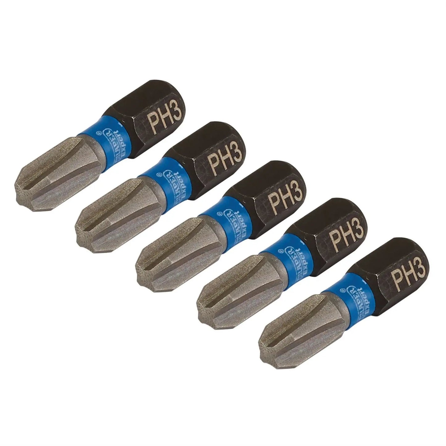 Draper 04936 Expert Cross Slot/PH Type Impact Screwdriver Bits No.3 x 25mm 1/4" Hex Pack of 5 Draper