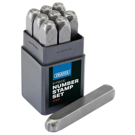 Draper 37337 0 - 9 Number Stamp Set 3/16" Draper