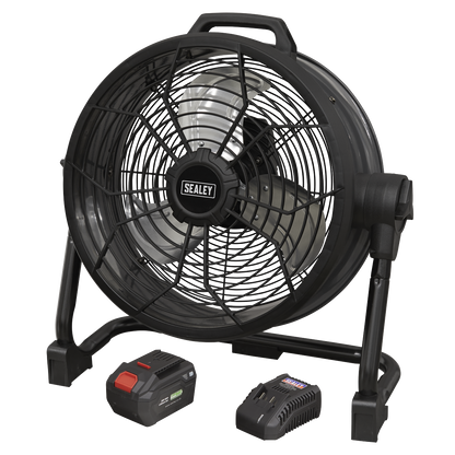 Sealey HVD16CCOMBO 2-in-1 Cordless/Corded 16" High Velocity Drum Fan 20V SV20 Series Kit Sealey