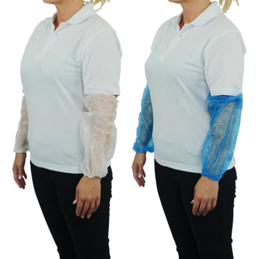 Shield DA01M Disposable Oversleeves Machine-sealed Case of 2000 – Polythene One Size (Blue, White) Shield