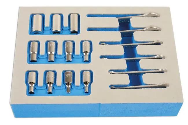 Laser Tools 7132 BA Spanner & Socket Set 1/4"D 17pc Laser Tools