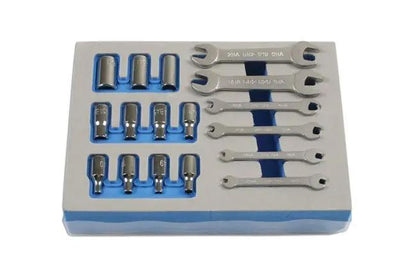 Laser Tools 7132 BA Spanner & Socket Set 1/4"D 17pc Laser Tools