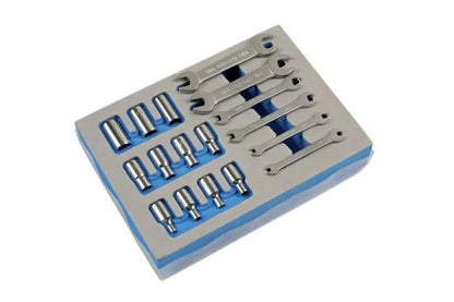 Laser Tools 7132 BA Spanner & Socket Set 1/4"D 17pc Laser Tools