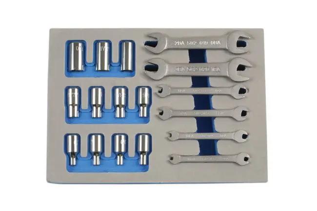 Laser Tools 7132 BA Spanner & Socket Set 1/4"D 17pc Laser Tools