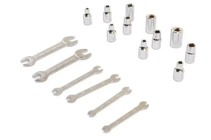 Laser Tools 7132 BA Spanner & Socket Set 1/4"D 17pc Laser Tools