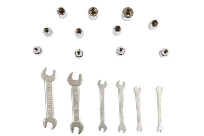 Laser Tools 7132 BA Spanner & Socket Set 1/4"D 17pc Laser Tools