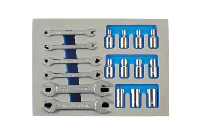 Laser Tools 7132 BA Spanner & Socket Set 1/4"D 17pc Laser Tools